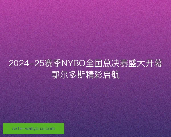 2024-25赛季NYBO全国总决赛盛大开幕鄂尔多斯精彩启航 2024-25赛季NYBO全国总决赛盛大开幕鄂尔多斯精彩启航