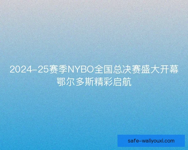 2024-25赛季NYBO全国总决赛盛大开幕鄂尔多斯精彩启航