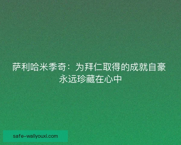 萨利哈米季奇：为拜仁取得的成就自豪 永远珍藏在心中