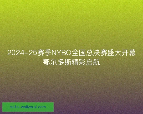 2024-25赛季NYBO全国总决赛盛大开幕鄂尔多斯精彩启航 2024-25赛季NYBO全国总决赛盛大开幕鄂尔多斯精彩启航